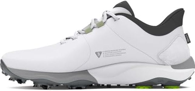 Under Armour Men's Drive Pro, (100) White/White/Metallic Gun Metal, 11, US