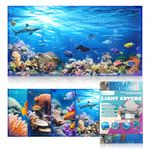 Light Covers for Ceiling Lights Classroom - Magnetic Ocean Cover for Fluorescent Or LED Fixture - Must Haves for Teacher Supplies - Home, Office Cubicle Decor - Calming Overhead Lighting