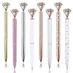 Jowneel Glitter Cute Ballpoint Pens,8Pcs Metal Retractable Pen,Diamond Ballpoint Pen Black Ink Retractable Crystal Jewel PensGlitter Rose Gold Click Ball Pens,Gift Pens,Cute Pens Office Supply,Multi