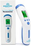 Equinox International, Digital Forehead Thermometer - Thermometer for Adults - No Touch Thermometer (Non Contact) - Body/Surface/Room Temperature Scanner � LCD Display Ideal for Whole Family & Babies