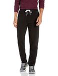 Southpole Men's Active Basic Jogger Fleece Pants, Black Open, Large