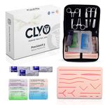 Clyo PrecisionX 5 Suture Practice Kit – Complete Suturing Practice Kit for Medical Students & Professionals | Realistic Silicone Pad, Durable Tools & Pre-Cut Wounds | Suturing ebook Included