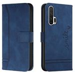 Lihondar Compatible with Huawei Honor 20 Pro Case, PU Leather Folio Wallet Flip Cover with Card Holder Magnetic Closure Kickstand [TPU Shockproof] Phone Case Cover for Huawei Honor 20 Pro (Blue)