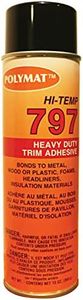 Polymat 797 Hi-Temp Spray Adhesive: Industrial Grade High Temperature, Heat and Water Resistant for Automotive Headliner, Marine Upholstery (13oz Can)