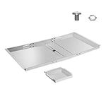 Universal Grease Tray with Catch Pan-Adjustable Stainless Steel Grill +Drip Pan Replacement Parts for Dyna Glo, NEXGRILL, Backyard, BHG, Expert, Kenmore, Uniflame and More