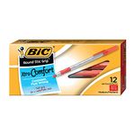 Bic Corporation Gsmg11Rd Ultra Round Stic Grip Ballpoint Stick Pen Red Ink Medium Dozen