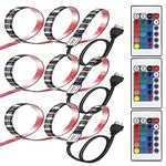 Entiqi Led Strip Lights 3set 6.56ft for 40-60in TV USB Backlight Kit with Remote, 16 Color 5050 Bias HDTV, for 40-60 (3)