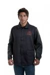 Tillman 9230 30" 9 oz. Black FR Westex Cotton/Cowhide Welding Jacket,