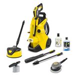 Kärcher K 4 Power Control Car & Home Pressure Washer, Pressure: max 130 bar, Flow Rate: 420 l/h, Area: 30 m²/h, Water Filter, Weight: 11.5 kg, Dirt Blaster, Spray Lance, incl. Home Kit & Car Kit