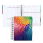 Erin Condren Amazon Exclusive Coiled Undated LifePlanner - Evolve Classic Cover, Platinum Coil