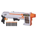 NERF Ultra Three Blaster, Pump-Action, 8-Dart Internal Clip, 8 Darts, Compatible Only with Ultra Darts,Plastic,Multicolor