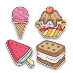 SHAIVYA Fridge Magnets Refrigerator Stylish Set Cute Ice Cream Bisket Design for Home Kitchen and Office Decoration Multicolor Set of 5