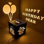 TC The Customizers Wooden Square Shadow Box with Electric Night Lamp, Best Customized or Personalized Gifts | Birthday Gifts, Best Gift for Anyone
