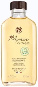 Yves Rocher Monoï Traditional Deep Nourishing Oil for Body with 97% Monoï from Tahiti, Tiare Flower Fragrance, Dermatologically tested, 100 ml bottle