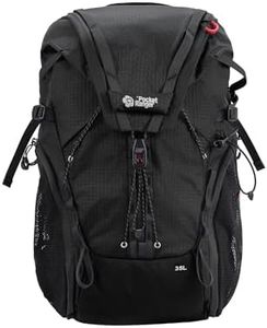 VSGO Pocket Ranger Outdoor Backpack - Expandable, Suitable for Outdoor Activities, with 24 Attachment Points (Black, 35-42L)