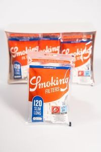 Smoking - Filtros tabaco de liar - Classic Slim Long Filter - 20 bolsas precintadas de 120 filtros - Filtros smoking - Filtros largos 22 mm x 6 mm