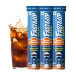 Fast&Up Reload (15 Litres) Low Sugar energy drink for Instant Hydration- 60 Effervescent Tablets with all 5 Essential Electrolytes + Added Vitamins - Certified Electrolytes Drink - Cola flavour