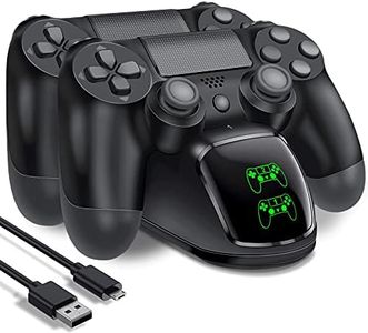 PS4 Controller Charger Dock Station with Charging Cable,1.8 Hour Fast-Charging PS4 Controller Charger Station for PlayStation 4 Remote, Replacement for PlayStation 4 Controller Charger