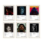 CodersParadise Paper Pack Of 6 - The Weeknd Wall Posters 8X12 Inch (A4 Size) Included Glue Dots Wall Decor Posters Wall Art