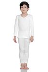 Bodycare Insider Anti-Bacterial Solid Kids Thermal Top & Bottom Set Off-White