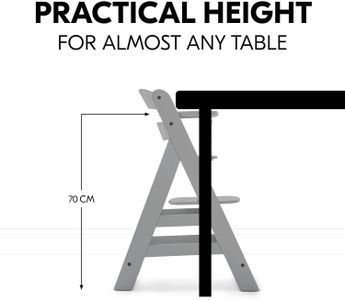 hauck Alpha+ High Chair – Adjustable, Grey