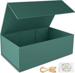 RYDDOY Green Gift Box, 12x6x4'' Gift box for Presents with Lids Magnetic Closure Rectangle Collapsible for Bridesmaid Proposal Box, Wedding, Christmas, Halloween, Birthday Gift Packging