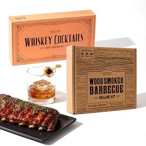 Bar and Grill Bundle Whiskey Cocktail Kit with Wood Smoke BBQ Deluxe