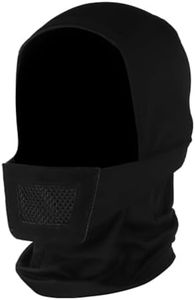 Breathable Balaclava Full Face Mask for Tactical Helmet, Cycling, Paintball, Hunting, Fits Head Sizes 20-26 in (Black)