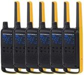 Motorola Talkabout T470 Two Way Radio 6-Pack Walkie Talkies Black/Yellow 22 Channels License Free