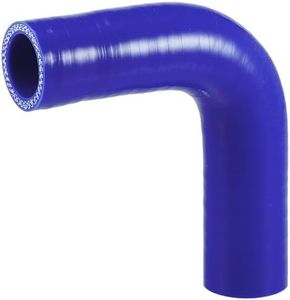 X AUTOHAUX 1 Pcs 25mm 0.98" ID 90mm 3.54" Length 90 Degrees Blue Car Silicone Hose Coolant Hose Universal