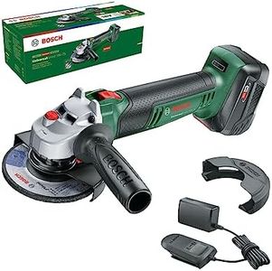 Bosch Cordless Small Angle Grinder UniversalGrind 18V-75 (For Grinding, Cutting, Brushing and Sanding of Various Materials; 18 Volt System; 115mm Diameter; 1x 4.0Ah Battery and Charger)