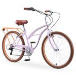 sixthreezero Around The Block Women's Beach Cruiser Bike, Hybrid Bicycle with Rear Rack