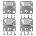 Cooler Stainless Steel Hinges with Screws Set - Compatible with Coleman ice Chest Coolers Replacement 5235 6262 6270 (4 Pack)