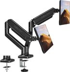 Softline Pro SP HMS2 Dual Monitor Mount Fits 13 to 32 Inch Computer Screen, Dual Monitor Arm Hold up to 9 Kg Each, Full Motion Monitor Desk Mounts for 2 Monitors, Gas Spring Monitor Stand, VESA Mount