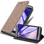 Cadorabo Book Case works with HTC DESIRE 530/630 in COFFEE BROWN - with Magnetic Closure, Stand Function and Card Slot - Wallet Etui Cover Pouch PU Leather Flip