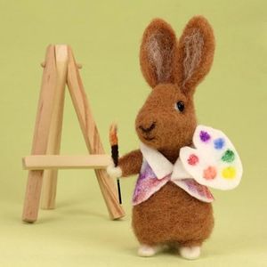 Wizardi Beginner Needle Felting Kit for Adults - Artist Bunny. Animal Felting Kit 14cm Tall. Felting Tools. Wool Felting Supplies. Felt Crafts. Wool Felt. The Makerss