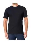 Kirkland Signature Men's Crew Neck Tee 100% Combed Heavyweight Cotton T-Shirts (Pack of 6), Black, Medium