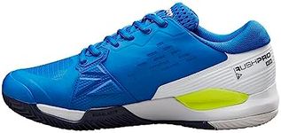 Wilson Men's Rush Pro Ace Clay Tennis Shoe, Lapis Blue White Safety Yellow, 13 UK