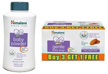 Himalaya Baby Powder, 700g & Gentle Baby Soap (Pack of 4N*75g)