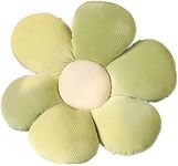 Zinsale Cute Flower Floor Pillow Cushion Throw Pillow Indie Room Decor Pillow for Teens Tweens Girls Plush Stuffed Toy for Kids Reading Nook Watching TV Bedroom (Green, 40cm)