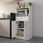 Studio Kook Malta Kitchen Mate | Kitchen Unit with Cabinet Storage and Drawer, Engineered Wood, Matte Finish (Moonshine White)