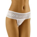 Wolbar Women's Sexy Shorts-Thongs Lace Low Waist Panties Briefs WB92, White,M