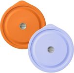 Replacement Lids for Pyrex 7402-PC 7 Cup, Silicone Round Storage Cover Lid for Anchor Hocking Glass Bowl 2 Pack with Date Mark