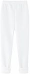 Coralup Girls' Fleece Lined Leggings Cotton Kids Thick Warm Stretchy Long Pants,White,3-4Y