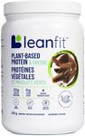 LEANFIT PLANT-BASED PROTEIN & GREENS Natural Chocolate - 20g Plant Protein + 4 Leafy Greens Per Serving - Vegan, Gluten-Free, Soy-Free, No Sugar - 20 Servings, 579g Tub
