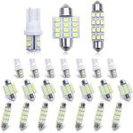 YOGEIER Car Led Bulb, Led Combination Set of 24 Sets, Used for Car Interior/Indoor Map Dome/ Trunk / License Lights, Etc. (White)