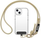 Birwiny Crossbody Cell Phone Lanyard Universal Phone Strap for Travel Essentials, 6mm Thick, Adjustable Strap for iPhone, Samsung, Huawei Smartphone Beige