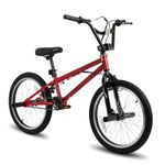 HILAND 20 Inch BMX Freestyle Bike for boys girlss With 360 Degree Gyro & 4 Pegs, 20 Inch BMX Bike for 9 10 11 12 13 Years old kid girl boys girls red