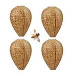 4 Pack Wasp Nest Decoy Fake Wasp Nest Wasp Deterrent for Wasps Hornets Yellow Jackets