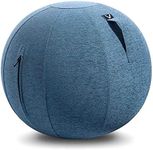 Vivora Luno Exercise Ball Chair, Pacific Cover, Chenille, Standard Size (22 to 24 inches), for Home Offices, Balance Training, Yoga Ball